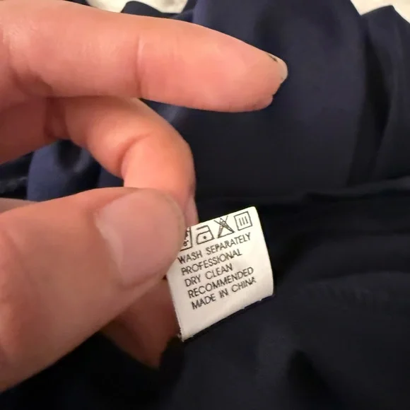 Navy Blue Fit & Flare Dress S | Soft Y2K Minimalist A-Line - Picture 5 of 5